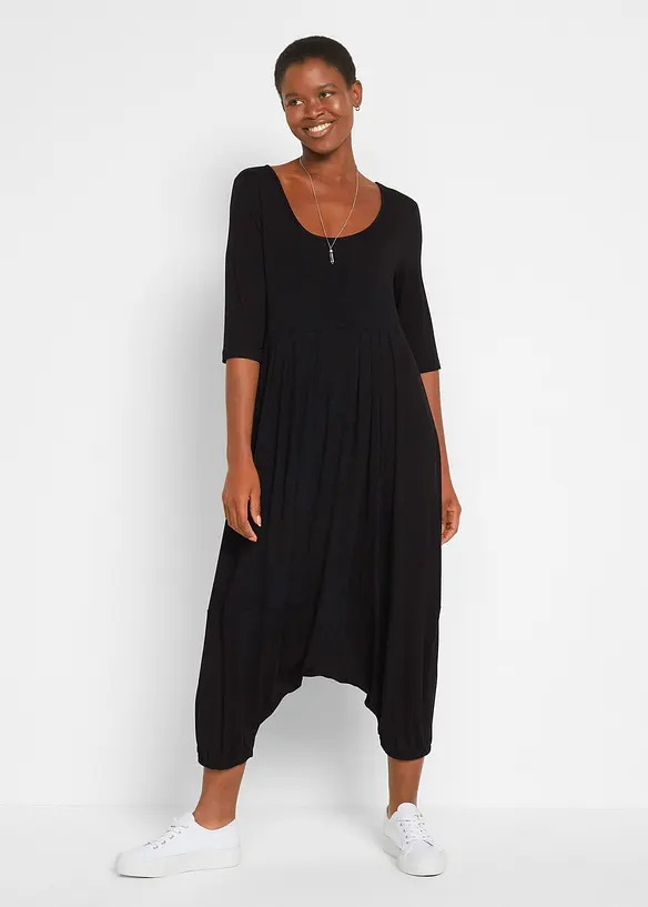 Tuta con pantaloni alla turca in viscosa, bonprix