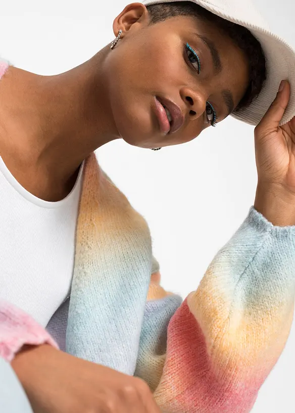 Cardigan in morbido filato grosso misto lana, bonprix