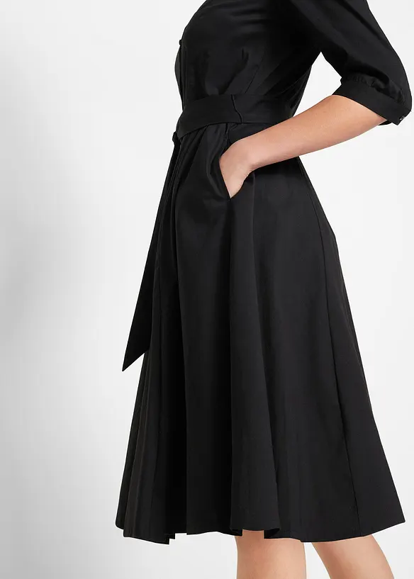 Abito chemisier con pizzo e fusciacca, bonprix