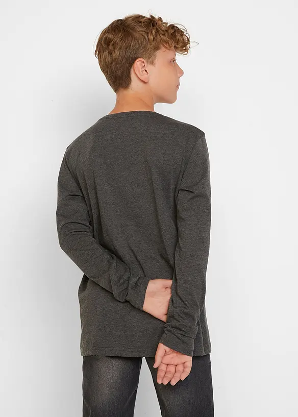 Maglia a maniche lunghe con cotone biologico (pacco da 2), bonprix