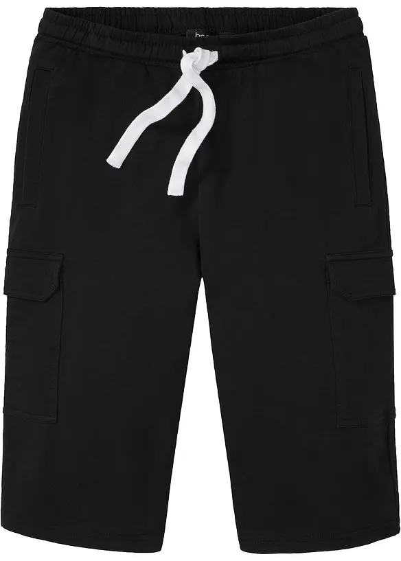 Bermuda in felpa di puro cotone biologico con tasche cargo, bonprix