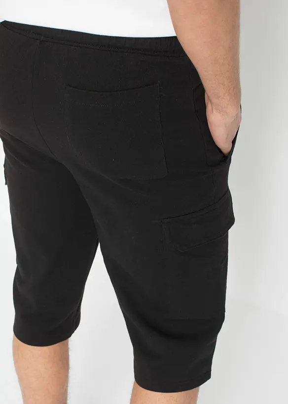Bermuda in felpa di puro cotone biologico con tasche cargo, bonprix