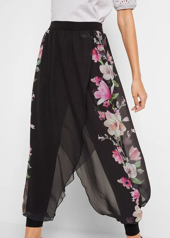 Pantaloni con chiffon, bonprix