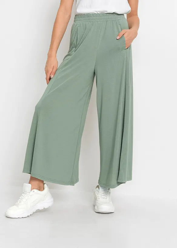 Pantaloni culotte in jersey con gambe larghe, bonprix