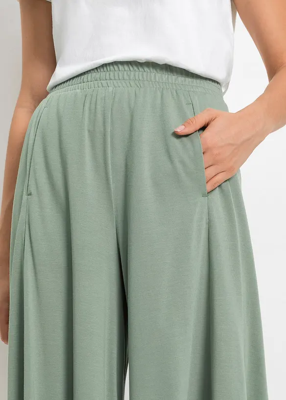 Pantaloni culotte in jersey con gambe larghe, bonprix