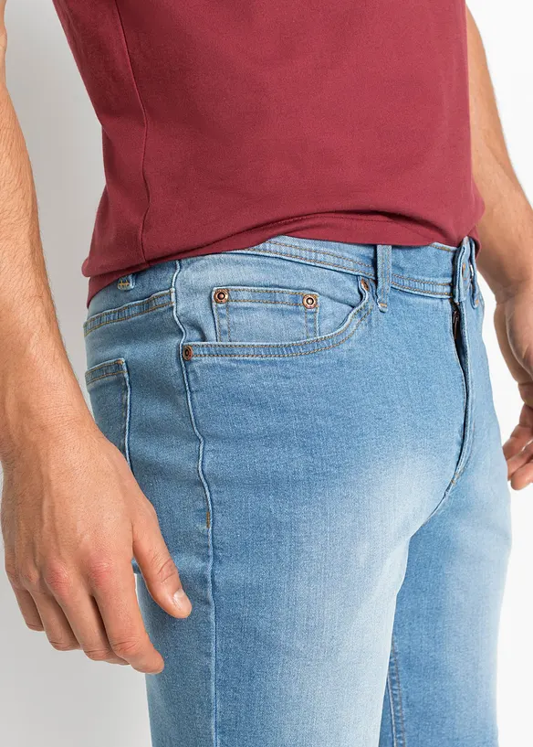 Bermuda in jeans elasticizzati, regular fit (pacco da 2), bonprix