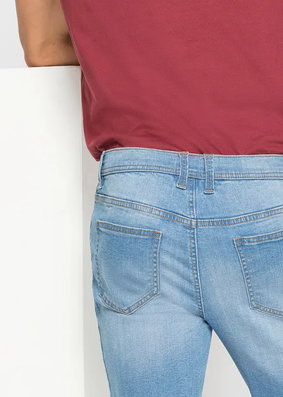 Bermuda in jeans elasticizzati, regular fit (pacco da 2), bonprix