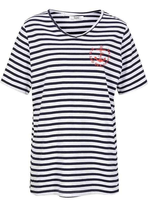 Maglia in cotone a mezze maniche, bonprix