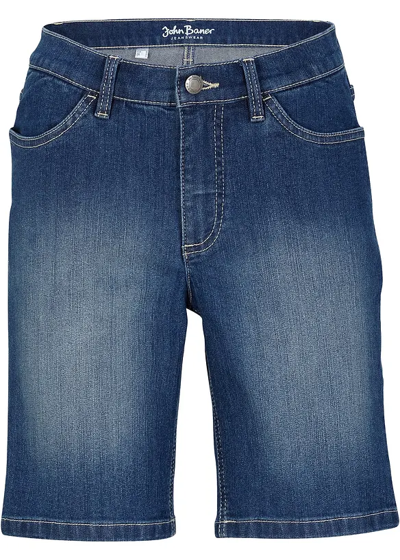 Bermuda in jeans, vita media, bonprix