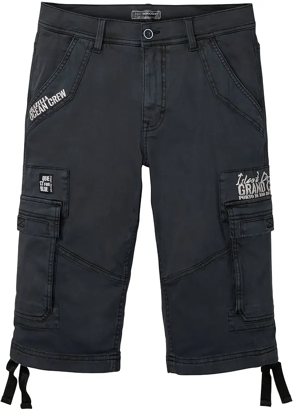 Bermuda lunghi elasticizzati con tasche cargo, regular fit, bonprix