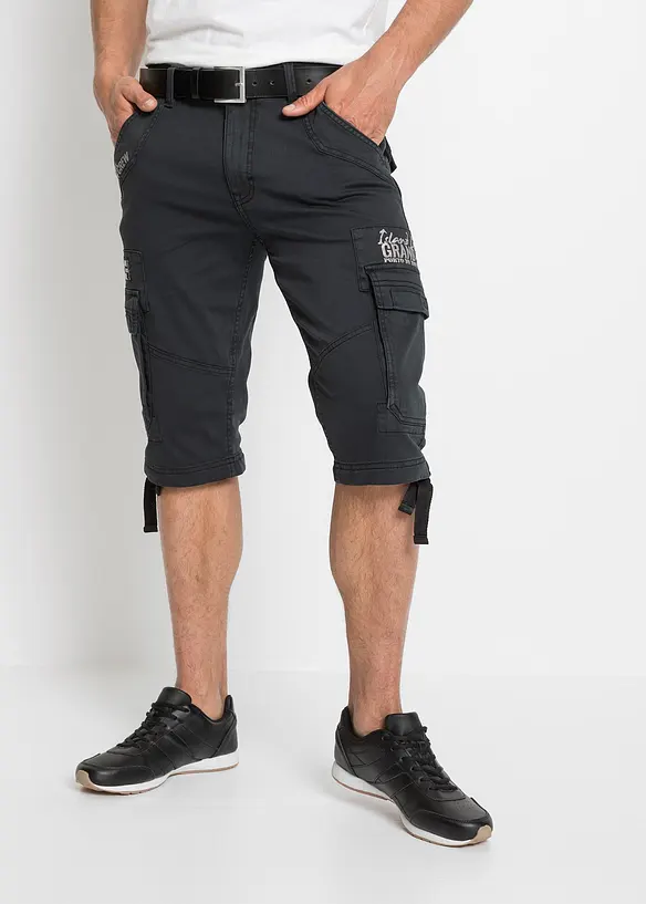 Bermuda lunghi elasticizzati con tasche cargo, regular fit, bonprix