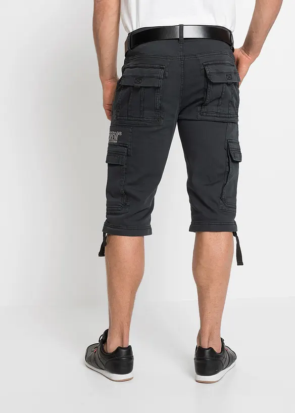 Bermuda lunghi elasticizzati con tasche cargo, regular fit, bonprix