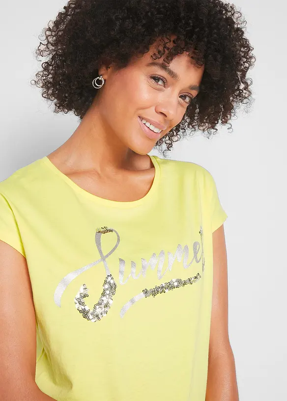 Maglia con paillettes, bonprix