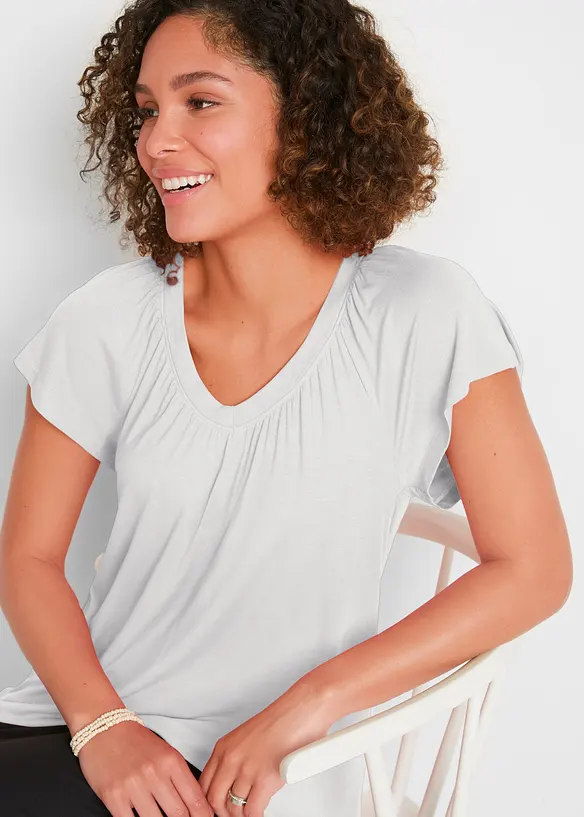 Maglia a maniche corte in misto viscosa, bonprix