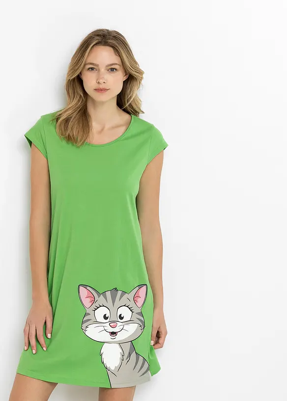 Camicia da notte corta in puro cotone biologico, bonprix