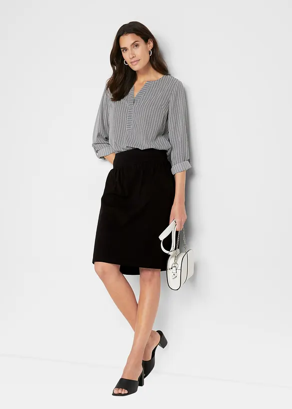 Gonna con pantaloncini integrati in misto cotone elasticizzato, bonprix