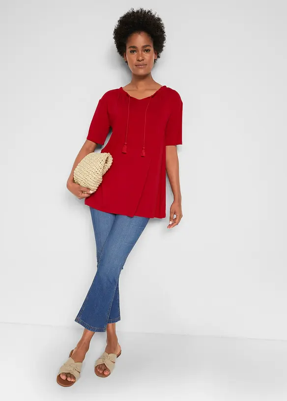Maglia lunga in misto viscosa, bonprix