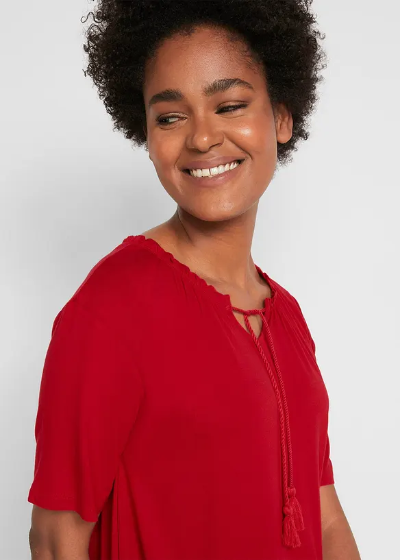 Maglia lunga in misto viscosa, bonprix