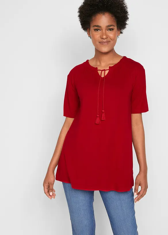 Maglia lunga in misto viscosa, bonprix