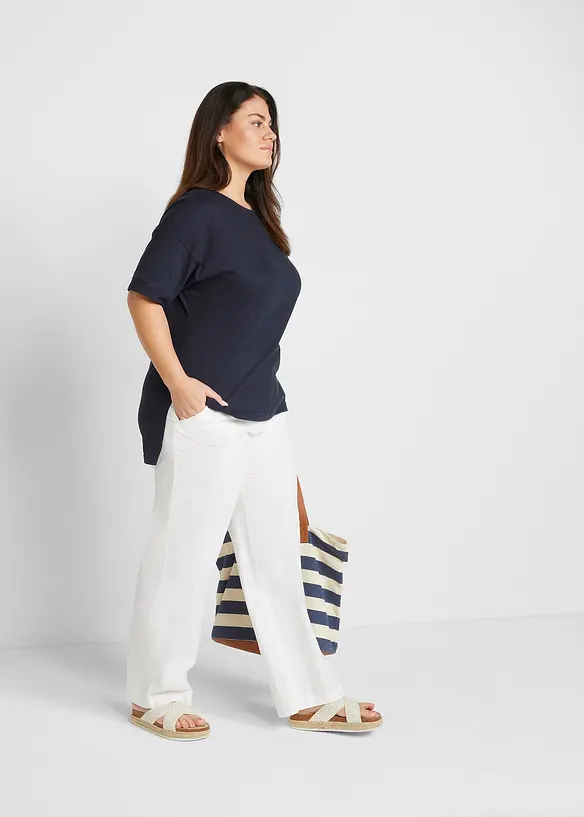 Pantaloni in tessuto misto lino e cotone, bonprix