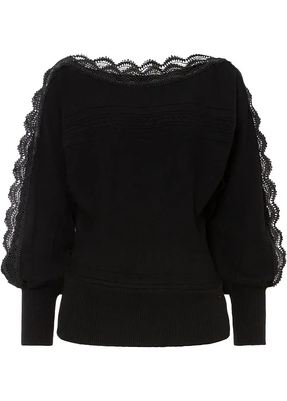 Maglione in filato fine di misto viscosa fluente, bonprix