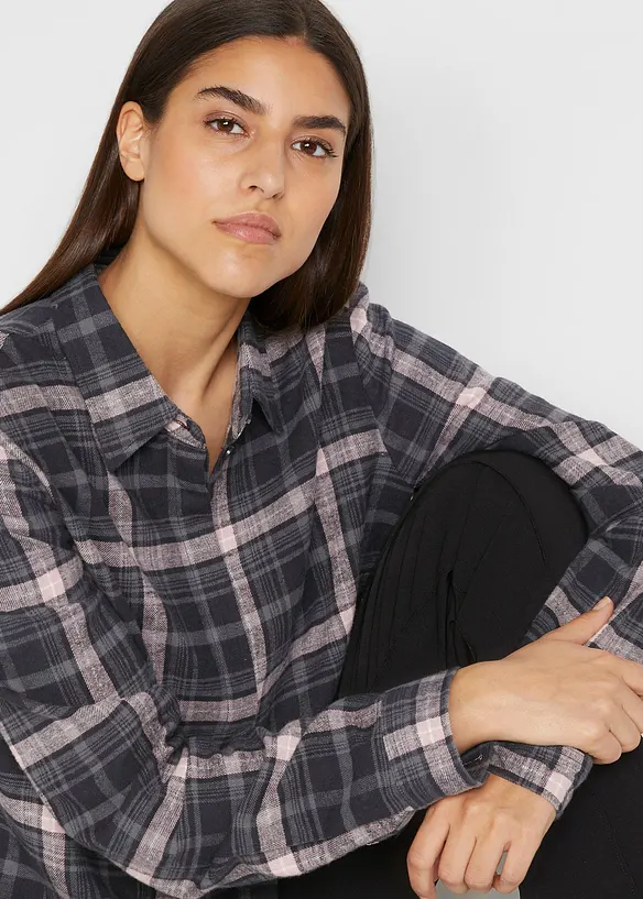 Camicia in flanella di puro cotone, bonprix