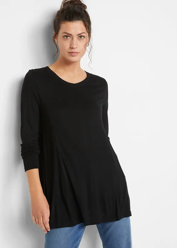Maglia a maniche lunghe in viscosa morbida, bonprix