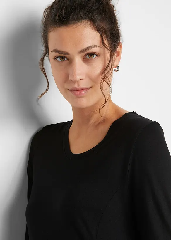 Maglia a maniche lunghe in viscosa morbida, bonprix