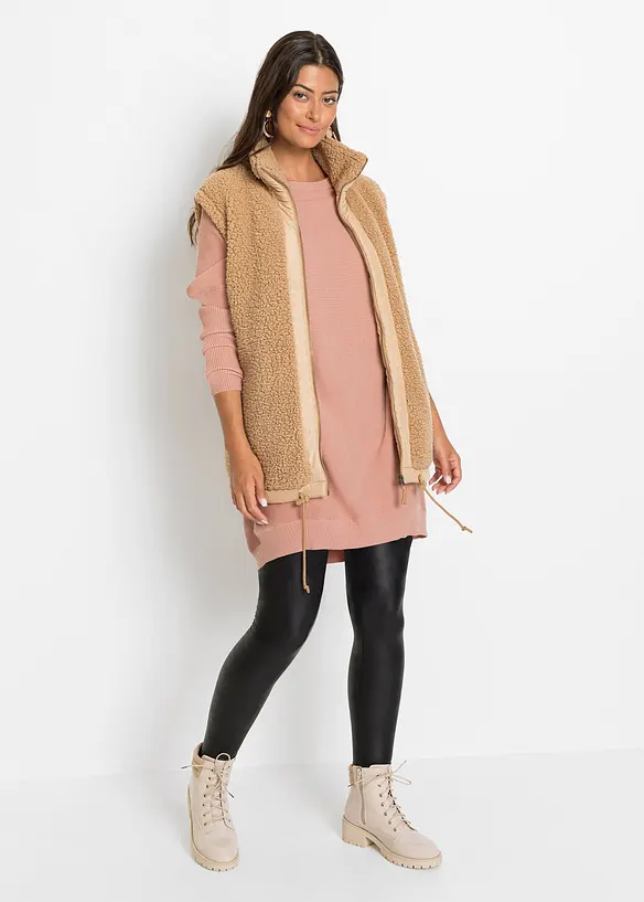 Maglione lungo in misto viscosa, bonprix