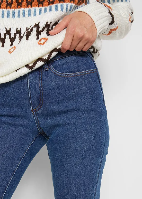 Jeans termici morbidi, slim, bonprix