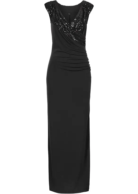 Abito di jersey con paillettes, bonprix