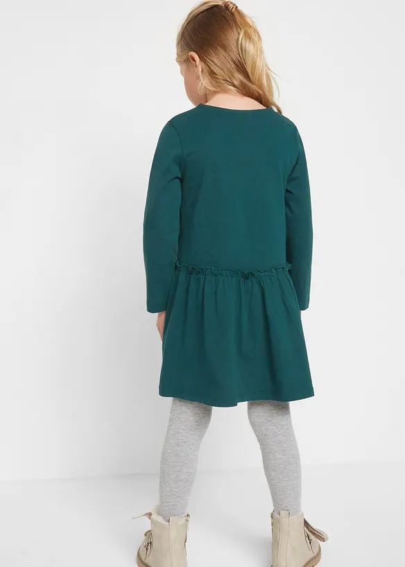 Abito di jersey e abito per bambola in puro cotone biologico (set 2 pezzi), bonprix