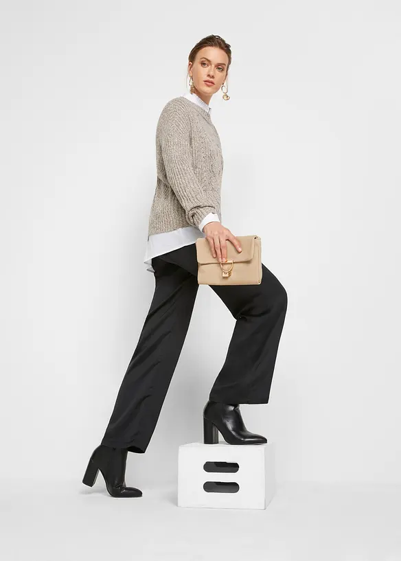 Maglione a trecce oversize, bonprix