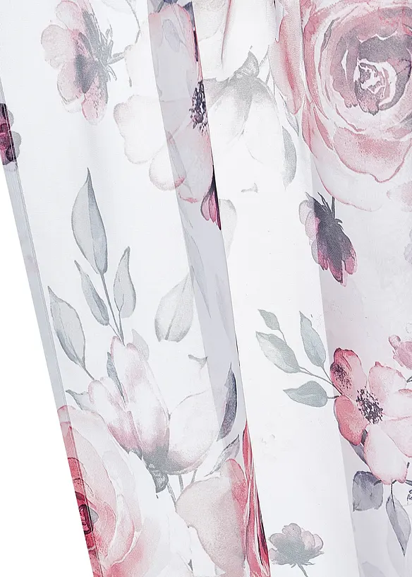 Tenda trasparente a fiori con poliestere riciclato (pacco da 1), bonprix