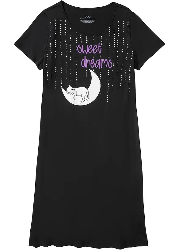 Camicia da notte corta in puro cotone biologico, bonprix