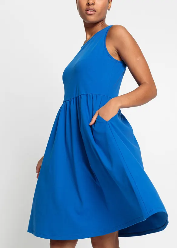 Abito in maglina con tasche in puro cotone, bonprix