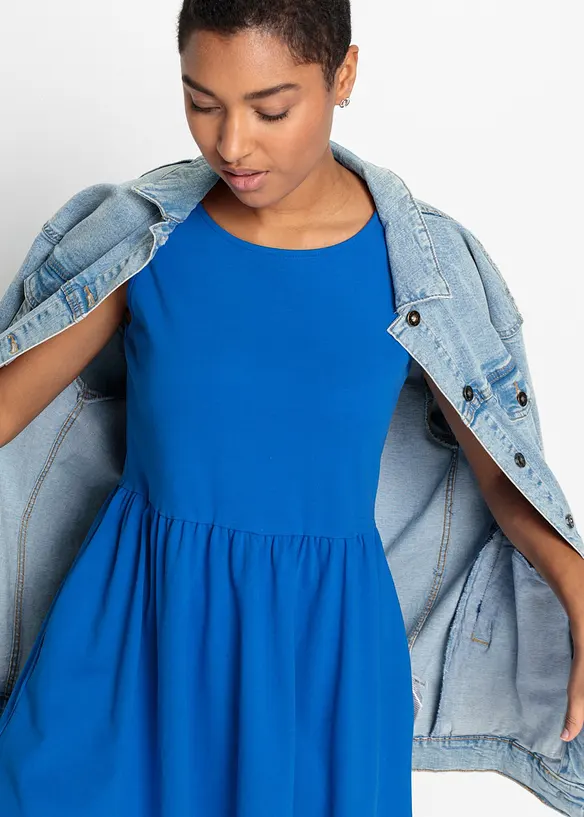 Abito in maglina con tasche in puro cotone, bonprix