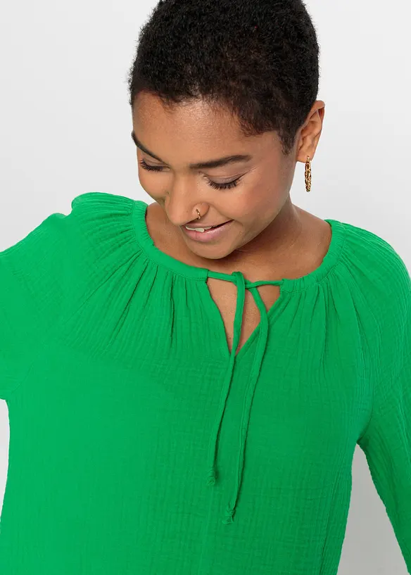 Blusa in mussola di cotone, bonprix