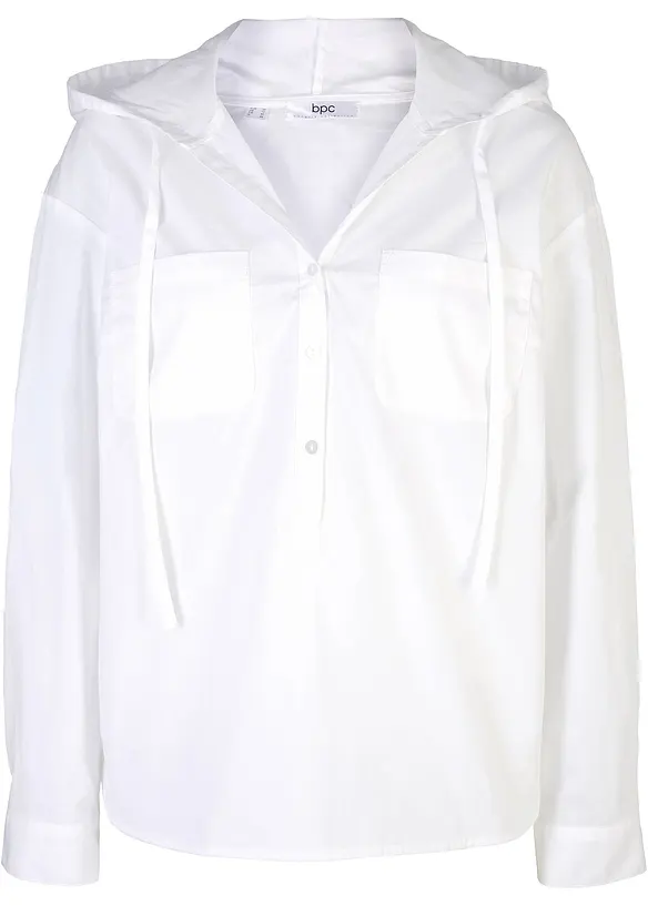 Blusa con cappuccio in puro cotone biologico, bonprix