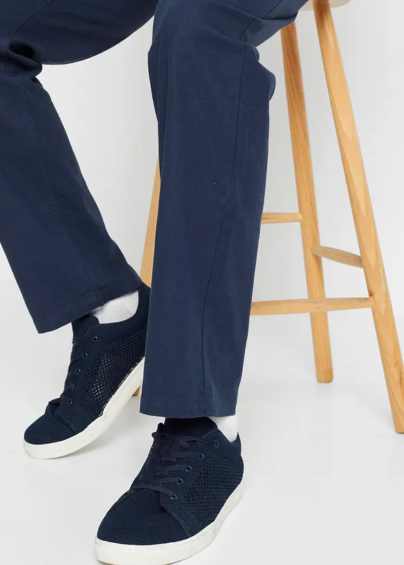 Pantaloni in misto lino con elastico in vita relaxed fit, straight, bonprix