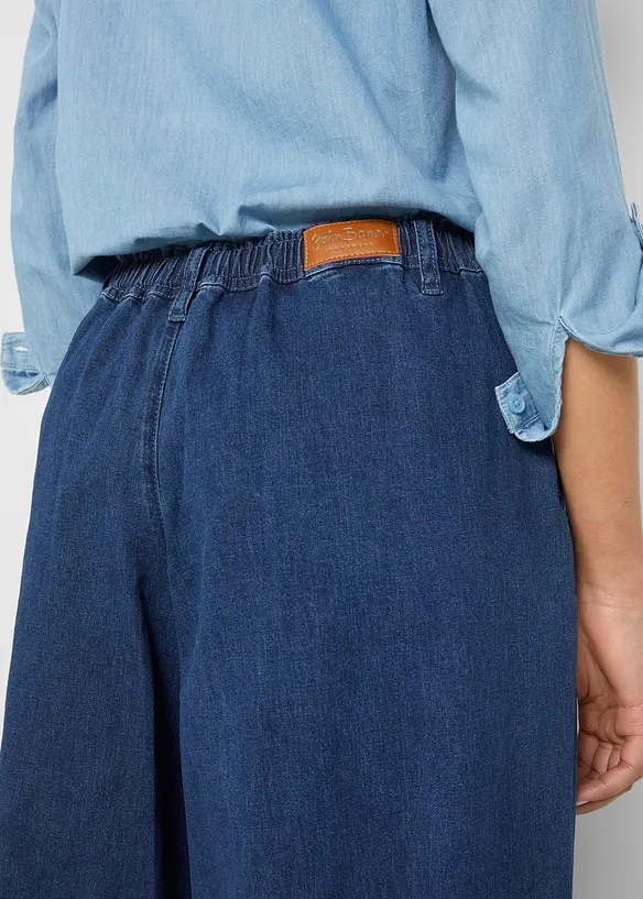 Gonna pantalone in jeans, wide leg, bonprix