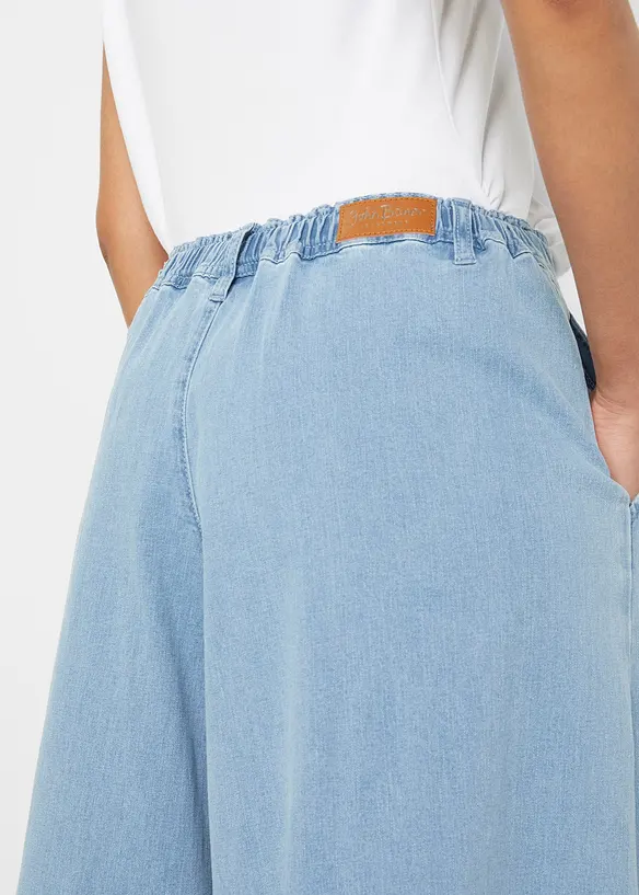 Gonna pantalone in jeans, wide leg, bonprix
