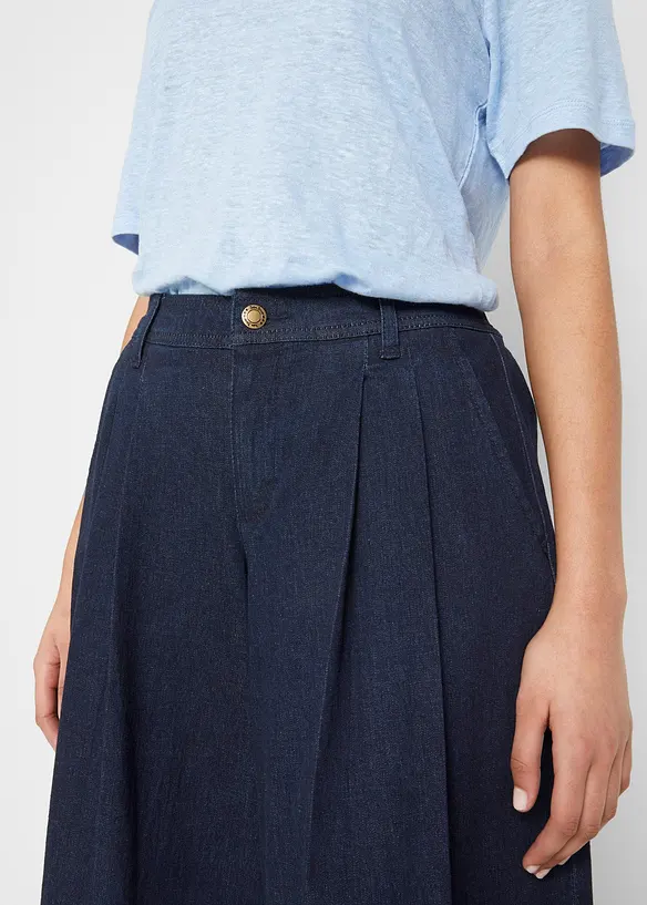 Gonna pantalone in jeans, wide leg, bonprix