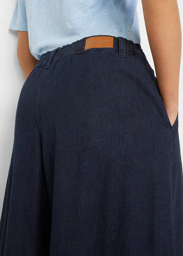Gonna pantalone in jeans, wide leg, bonprix