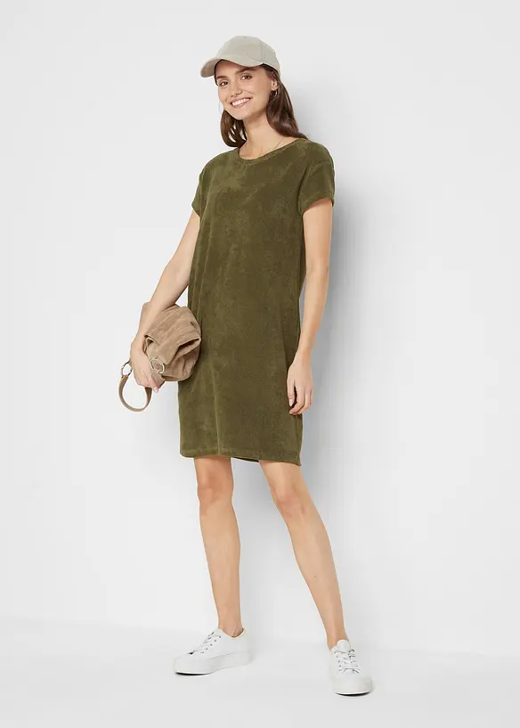 Abito t-shirt in spugna, bonprix