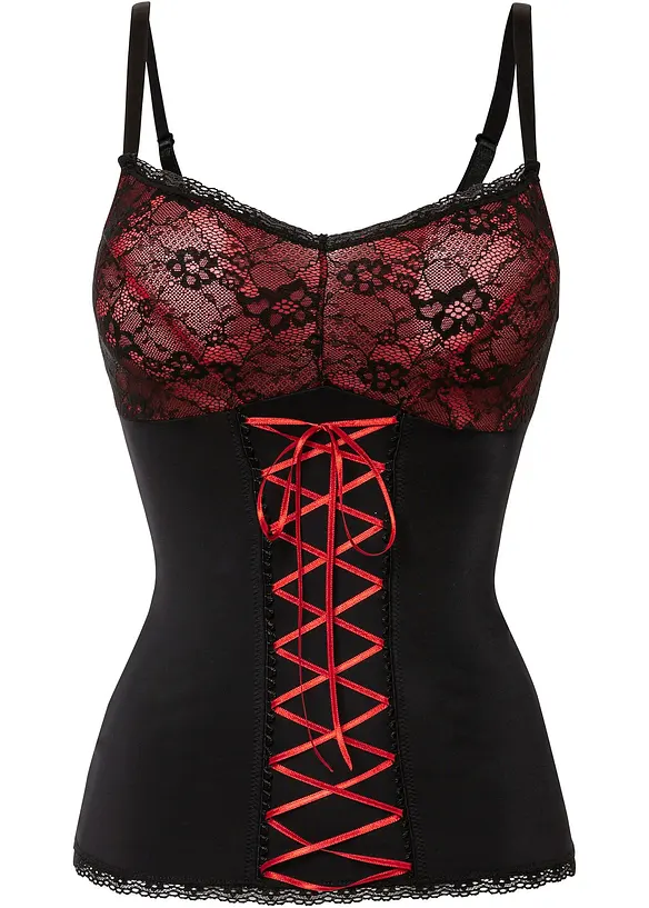 Top con stringatura effetto modellante medio, bpc bonprix collection - Nice Size