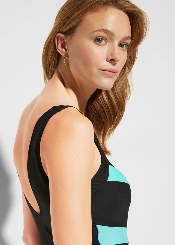 Costume intero con inserti e effetto modellante forte, bonprix