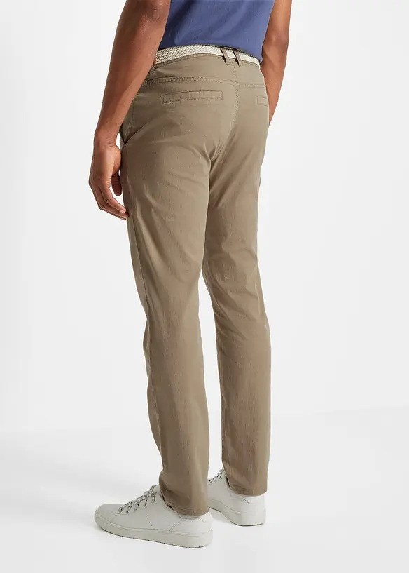 Pantaloni chino comodi in vita con cintura regular fit, straight, bonprix