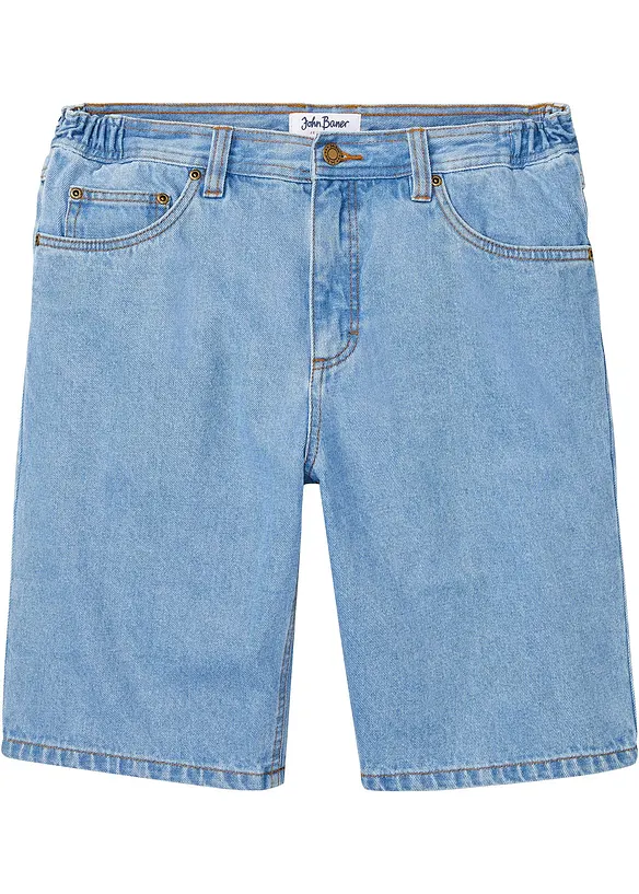 Bermuda in jeans con inserti elasticizzati ai lati, classic fit, bonprix