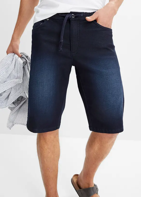 Bermuda di jeans in felpa con taglio comfort, regular fit, bonprix